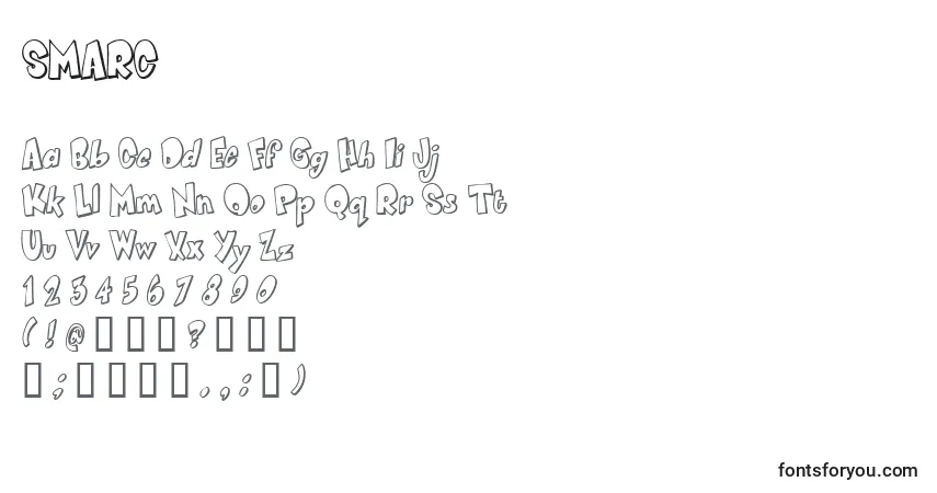 Czcionka SMARC    (141239) – alfabet, cyfry, specjalne znaki
