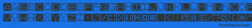 Dice Font – Black Fonts on Blue Background