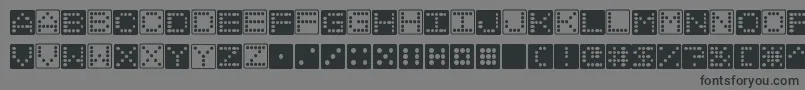 Dice Font – Black Fonts on Gray Background