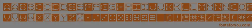 Dice Font – Brown Fonts on Gray Background
