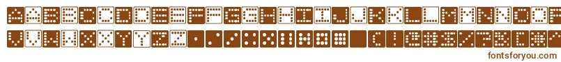 Dice Font – Brown Fonts on White Background