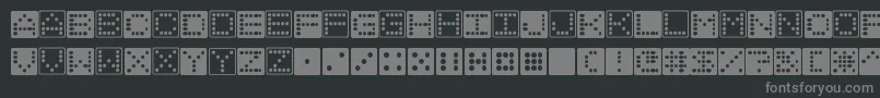 Dice Font – Gray Fonts on Black Background