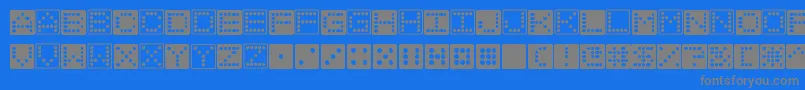 Dice Font – Gray Fonts on Blue Background