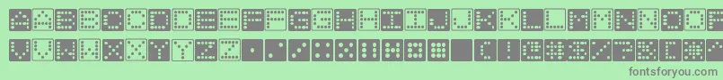 Dice Font – Gray Fonts on Green Background