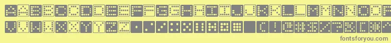 Dice Font – Gray Fonts on Yellow Background