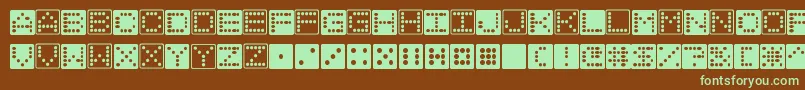 Dice Font – Green Fonts on Brown Background