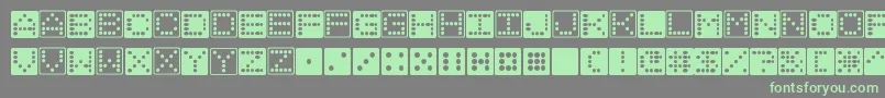 フォントDice – 灰色の背景に緑のフォント