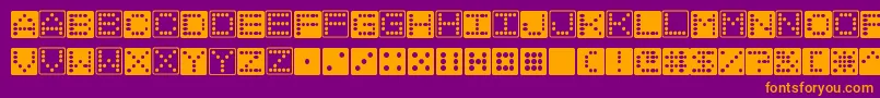 Dice Font – Orange Fonts on Purple Background