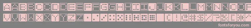 Dice Font – Pink Fonts on Gray Background