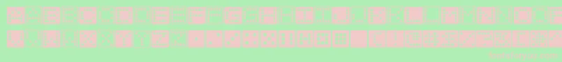 Dice Font – Pink Fonts on Green Background