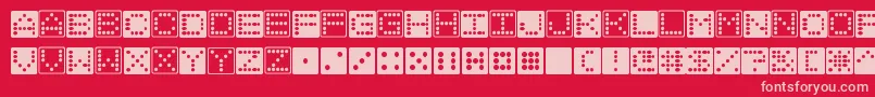 fuente Dice – Fuentes Rosadas Sobre Fondo Rojo
