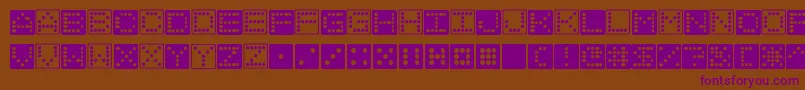 Fonte Dice – fontes roxas em um fundo marrom