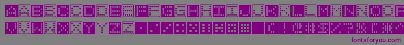 Dice Font – Purple Fonts on Gray Background