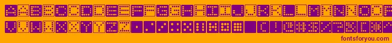 Dice Font – Purple Fonts on Orange Background