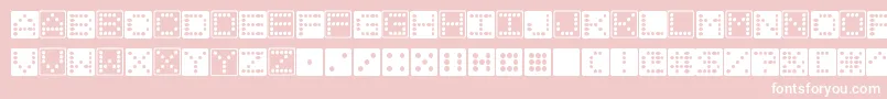 Dice Font – White Fonts on Pink Background