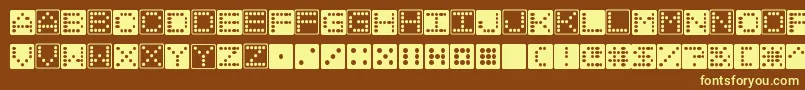 Dice Font – Yellow Fonts on Brown Background