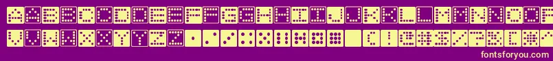 Dice Font – Yellow Fonts on Purple Background