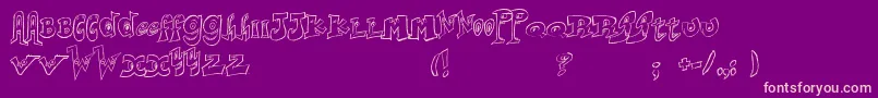 Smart Faces Font – Pink Fonts on Purple Background