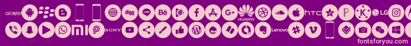 Smartphone Color Pro Font – Pink Fonts on Purple Background