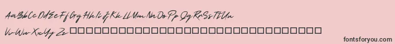 SmartSignature-Schriftart – Schwarze Schriften auf rosa Hintergrund