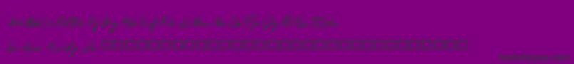 Fonte SmartSignature – fontes pretas em um fundo violeta