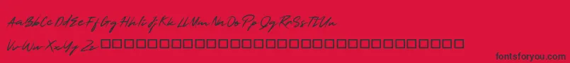 SmartSignature Font – Black Fonts on Red Background