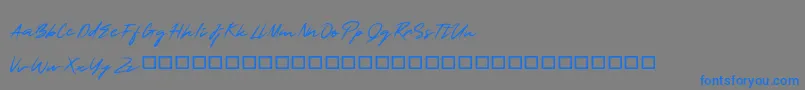 SmartSignature Font – Blue Fonts on Gray Background