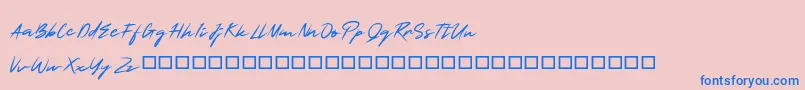 SmartSignature Font – Blue Fonts on Pink Background