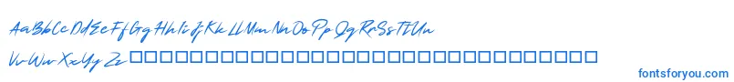 SmartSignature Font – Blue Fonts on White Background