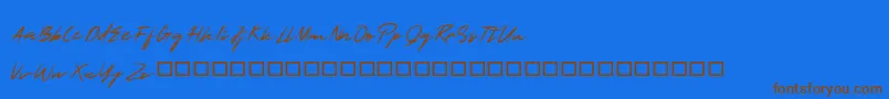 SmartSignature Font – Brown Fonts on Blue Background