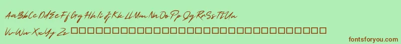 SmartSignature Font – Brown Fonts on Green Background