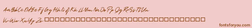 SmartSignature Font – Brown Fonts on Pink Background