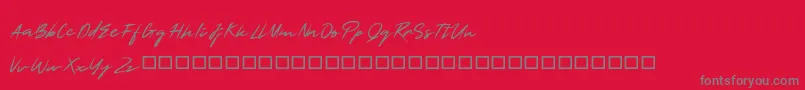 SmartSignature Font – Gray Fonts on Red Background