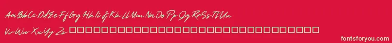 SmartSignature Font – Green Fonts on Red Background