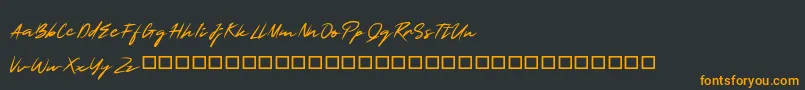 SmartSignature Font – Orange Fonts on Black Background