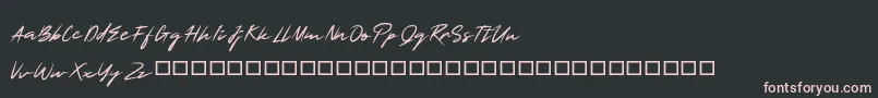 SmartSignature Font – Pink Fonts on Black Background