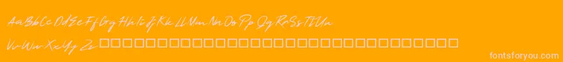 SmartSignature Font – Pink Fonts on Orange Background