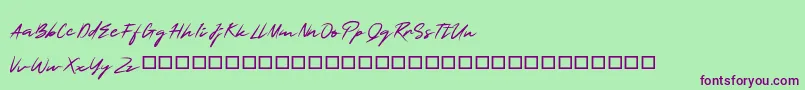 SmartSignature Font – Purple Fonts on Green Background