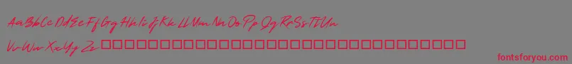 SmartSignature Font – Red Fonts on Gray Background