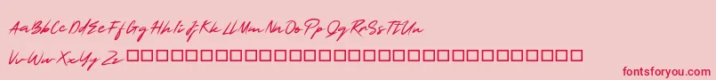 SmartSignature Font – Red Fonts on Pink Background