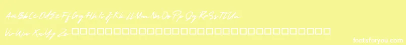 SmartSignature Font – White Fonts on Yellow Background