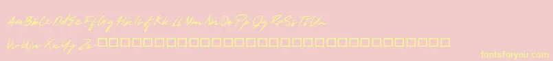 SmartSignature Font – Yellow Fonts on Pink Background