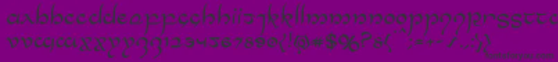 Halfelven Font – Black Fonts on Purple Background
