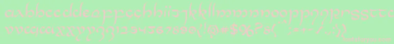 Halfelven Font – Pink Fonts on Green Background