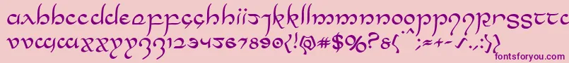 Halfelven Font – Purple Fonts on Pink Background