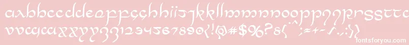 Halfelven Font – White Fonts on Pink Background
