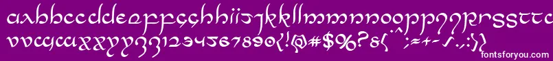 Halfelven Font – White Fonts on Purple Background