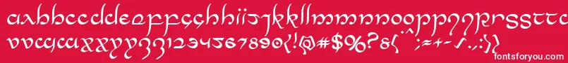 Halfelven Font – White Fonts on Red Background