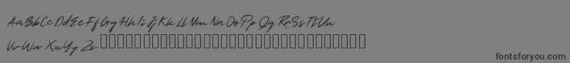 SmartSignature-fontti – mustat fontit harmaalla taustalla