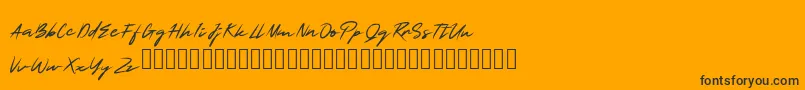 SmartSignature Font – Black Fonts on Orange Background